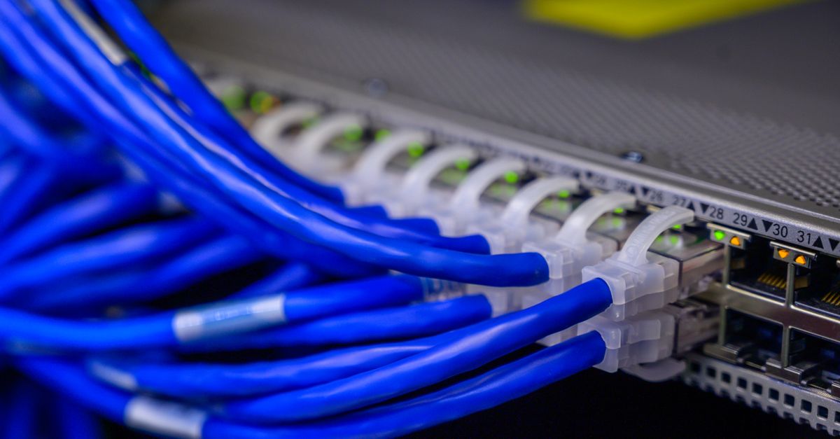 Clean network cabling and equipment